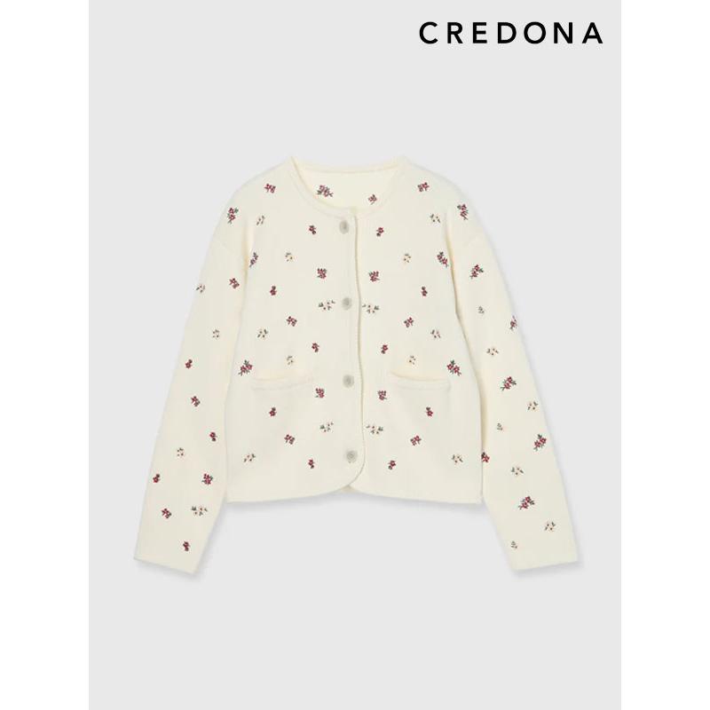 CREDONA（クレドナ） トップス FLOWER EMBROIDERY CD フラワーエン
