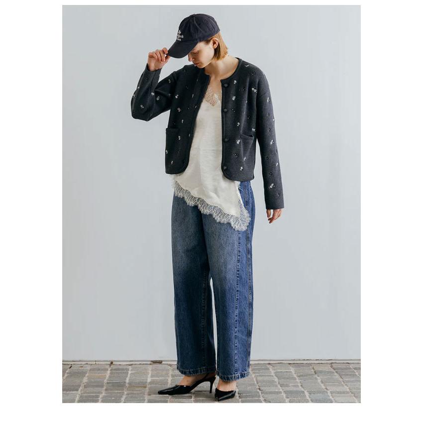 CREDONA（クレドナ） トップス FLOWER EMBROIDERY CD フラワーエン