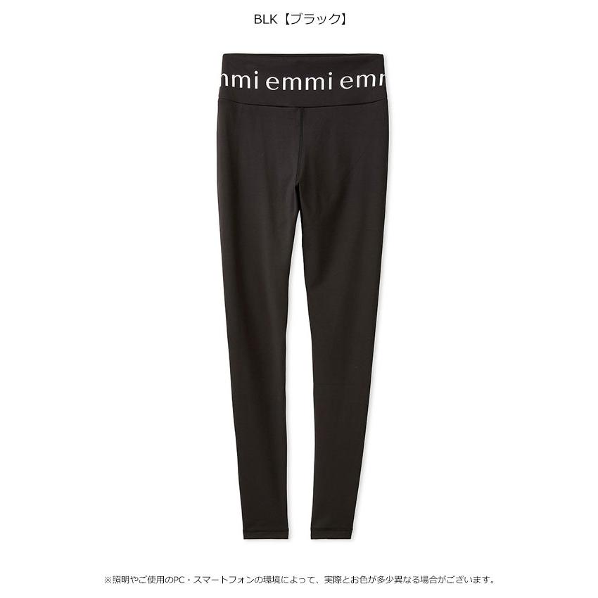 【新品未使用タグ付き】エミ emmi レギンス サイズ0 ブラック emmi エミ ボトムス emmiロゴレギンス パンツ フルレングス スポーツ