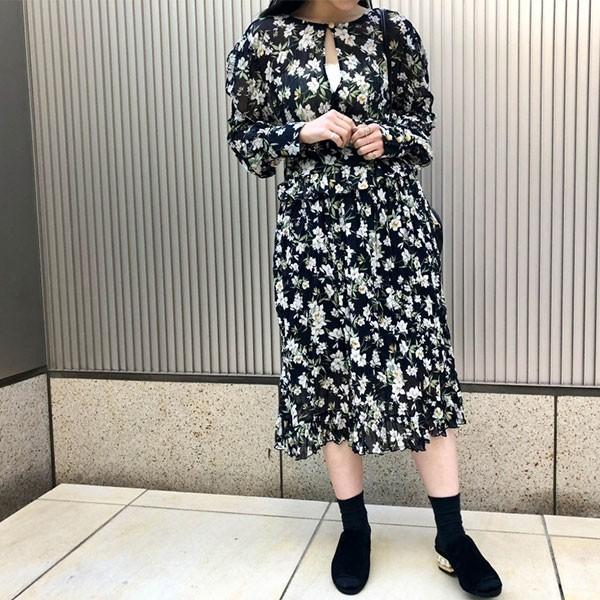 Sale ハニーミーハニー Honey Mi Honey Flower One Piece フラワーワンピース ワンピース レディース 膝丈 長袖 花柄 ラベンダー ぺプラム 18a Ta 04 18a Ta 07 バッグ ワンピースのダブルハート 通販 Yahoo ショッピング