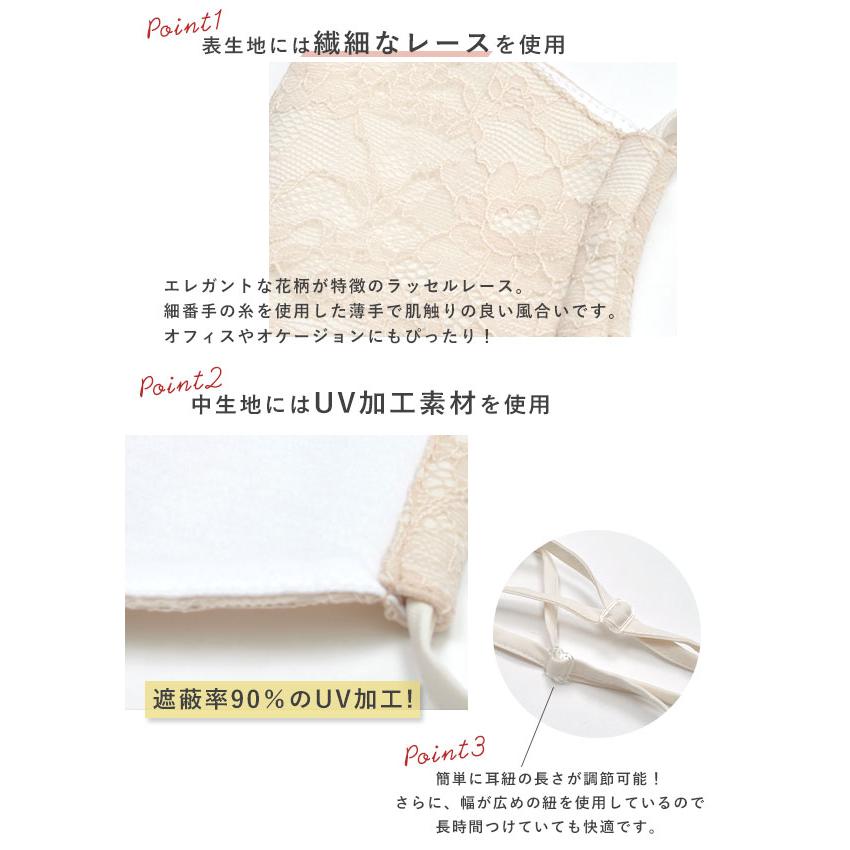 売り尽くしセール レースモイストマスク マスク フェイスマスク 日本製