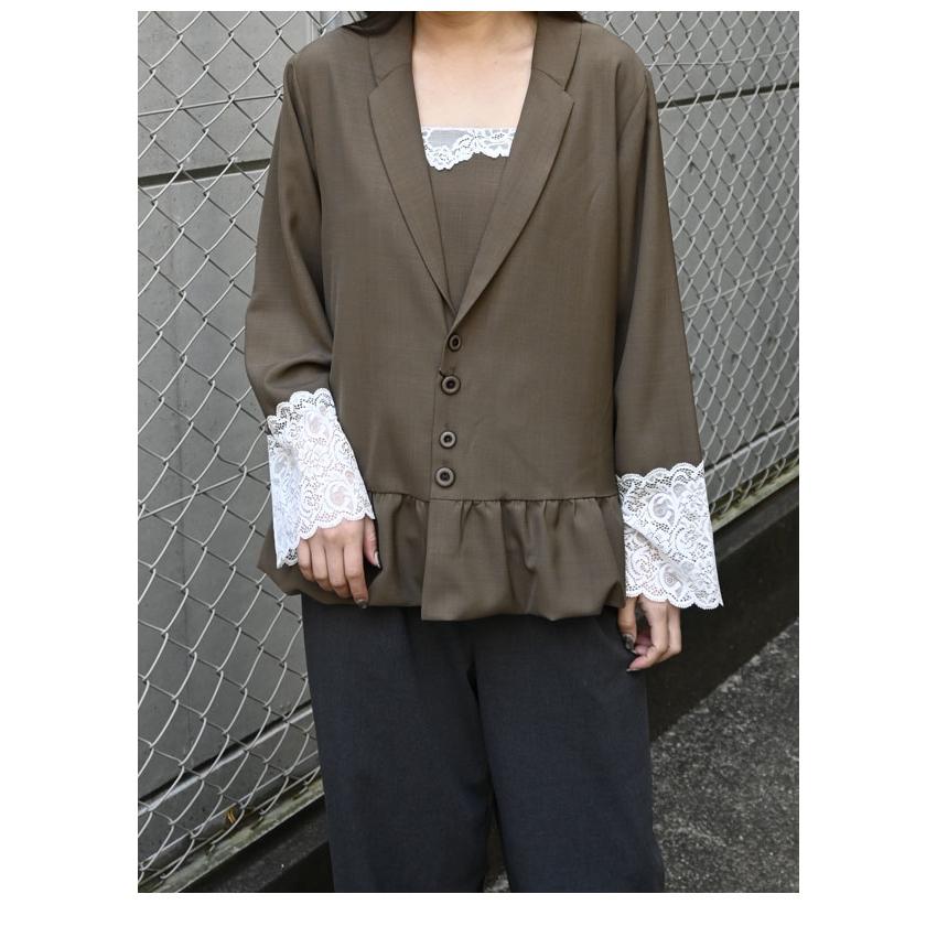 WILLFULLY（ウィルフリー） 新作10%OFF アウター cuffs lace hem