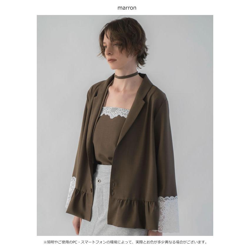 WILLFULLY（ウィルフリー） 新作10%OFF アウター cuffs lace hem