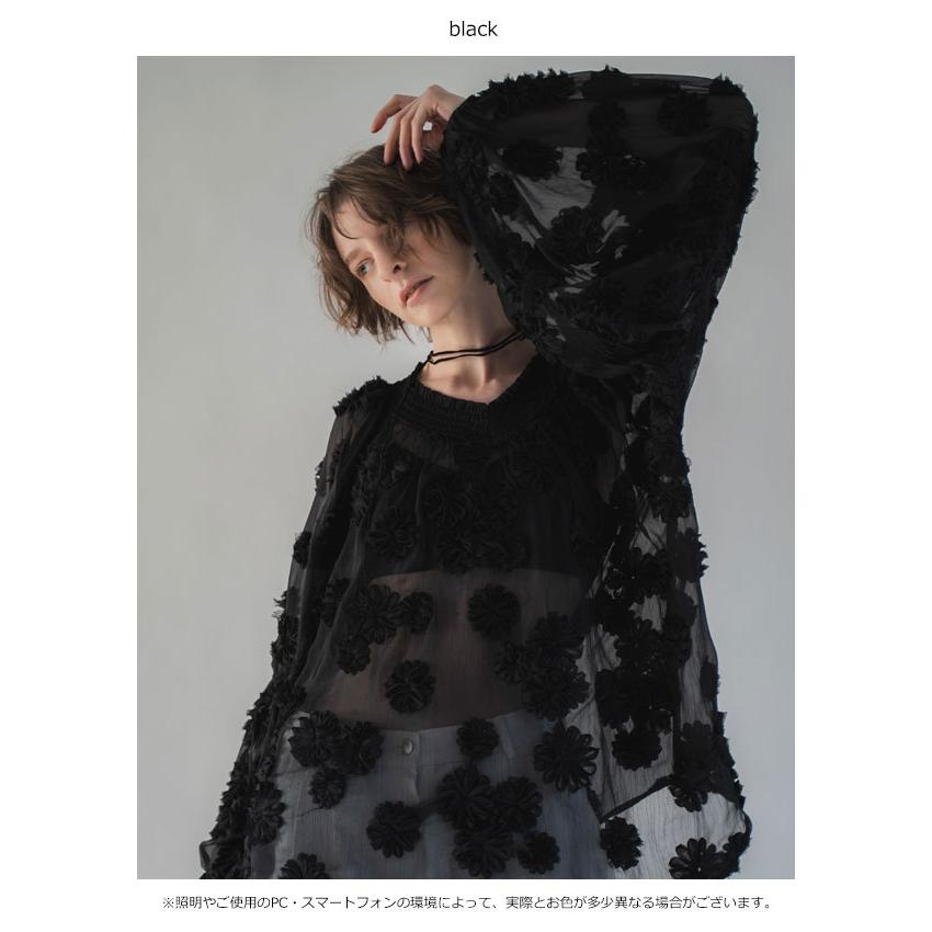 WILLFULLY（ウィルフリー） 新作10%OFF トップス flower motif sheer