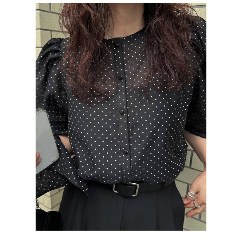WILLFULLY（ウィルフリー） SALE20%OFF トップス volume sleeve dot 