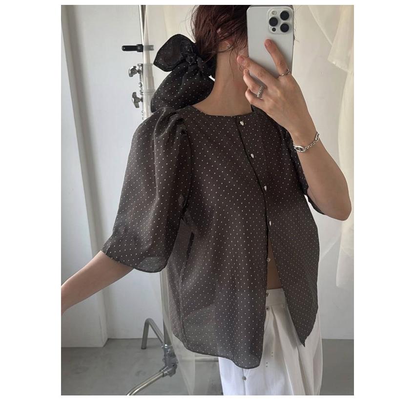 WILLFULLY（ウィルフリー） SALE20%OFF トップス volume sleeve dot 