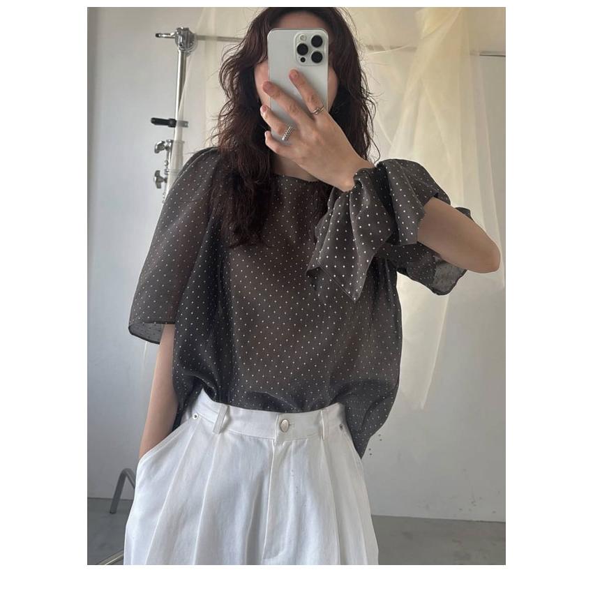 WILLFULLY（ウィルフリー） SALE20%OFF トップス volume sleeve dot 