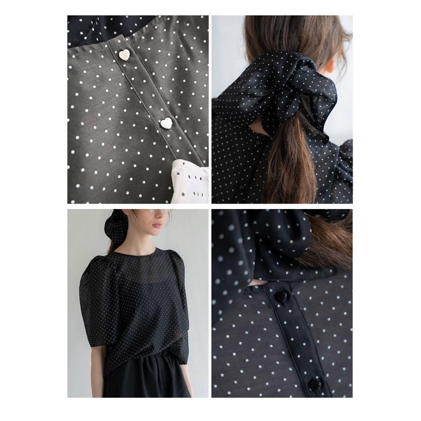 WILLFULLY（ウィルフリー） SALE20%OFF トップス volume sleeve dot
