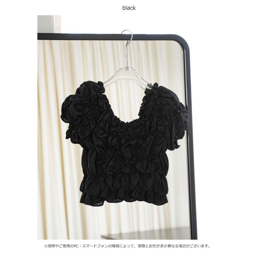 ウィルフリー WILLFULLY トップス whip shirring stripe 2way tops ホイップシャーリングストライプツーウェイトップス 半袖 ミドル丈 2611-to-36の画像