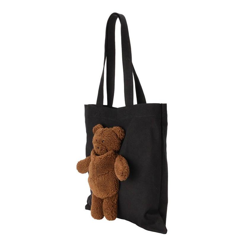メリージェニー Merry Jenny 通販 Teddyキャンバスtote レディース バッグ 鞄 かばん トート トートバッグ キャンバス Teddy くま ボア バッグ ワンピースのダブルハート 通販 Yahoo ショッピング