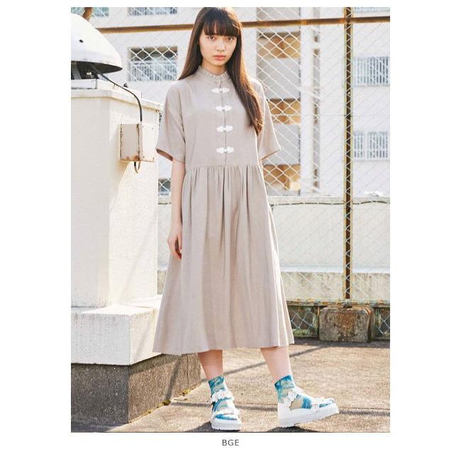 メリージェニー Merry Jenny 通販 チャイナボタンシャツワンピース レディース ワンピース ひざ下丈 チャイナ服 シャツ シャツワンピース バッグ ワンピースのダブルハート 通販 Yahoo ショッピング