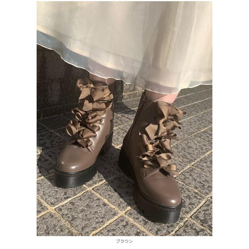 Sale メリージェニー Merry Jenny 通販 りぼんりぼんラバーソールブーツ レディース シューズ 靴 ブーツ ショートブーツ 厚底 厚底ブーツ リボン バッグ ワンピースのダブルハート 通販 Yahoo ショッピング