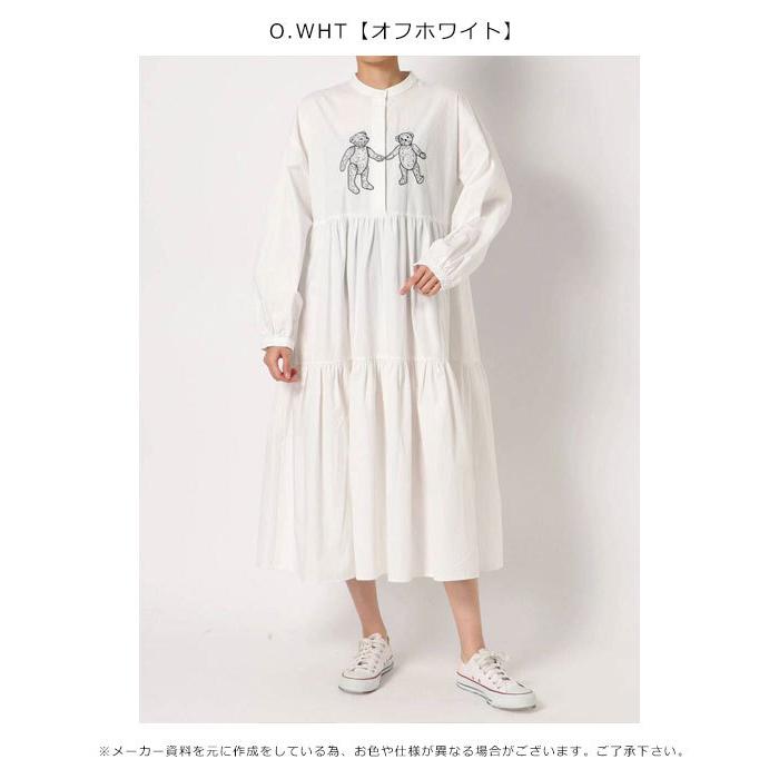 Sale メリージェニー Merry Jenny 秋冬 通販 Bear刺繍シャツワンピース レディース ワンピース ロング丈 長袖 熊 ベアー 刺繍 フレア 人気 定番 バッグ ワンピースのダブルハート 通販 Yahoo ショッピング