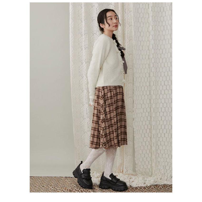 Merry jennyチェックロングスカート merry jenny（メリージェニー） SALE50%OFF ボトムス チェックレース