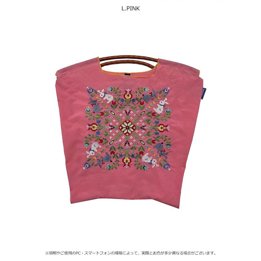 送料無料 Ball＆Chain ボールアンドチェーン 正規品 WITH FLOWER　Mサイズ バッグ クロスステッチ エコバッグ トートバッグ 刺繍 ギフト A4 301074の画像