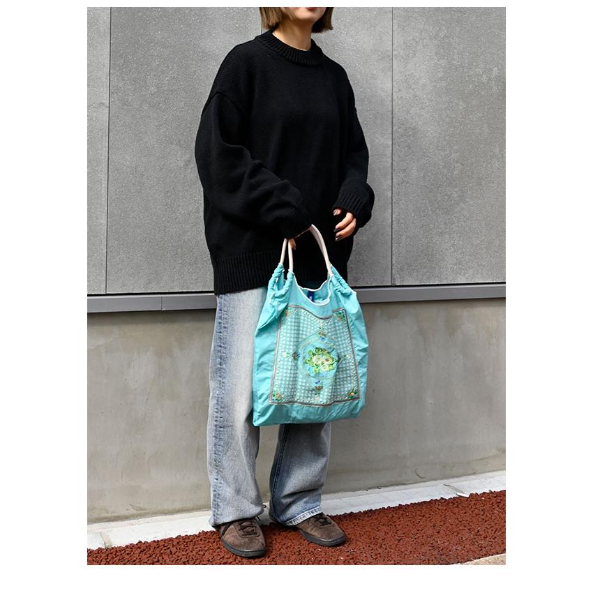 送料無料 Ball＆Chain ボールアンドチェーン 正規品 WHITE CLOVER Mサイズ バッグ フラワー 花柄 エコバッグ トートバッグ 刺繍 ギフト A4 301075 | Ball＆Chain | 03