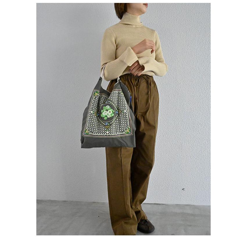 送料無料 Ball＆Chain ボールアンドチェーン 正規品 WHITE CLOVER Mサイズ バッグ フラワー 花柄 エコバッグ トートバッグ 刺繍 ギフト A4 301075 | Ball＆Chain | 06