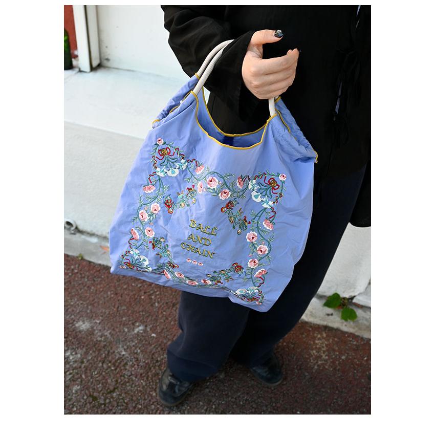 Ball & Chain トリイユキ花柄刺繍エコバッグ Ball＆Chain（ボールアンドチェーン） 送料無料 正規品 FLEURS Mサイズ