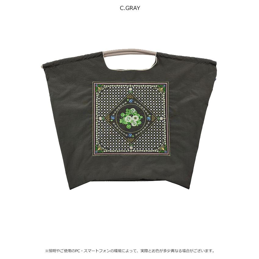 送料無料 Ball＆Chain ボールアンドチェーン 正規品 WHITE CLOVER Lサイズ バッグ フラワー 花柄 エコバッグ トートバッグ 刺繍 ギフト A4 301175 | Ball＆Chain | 02