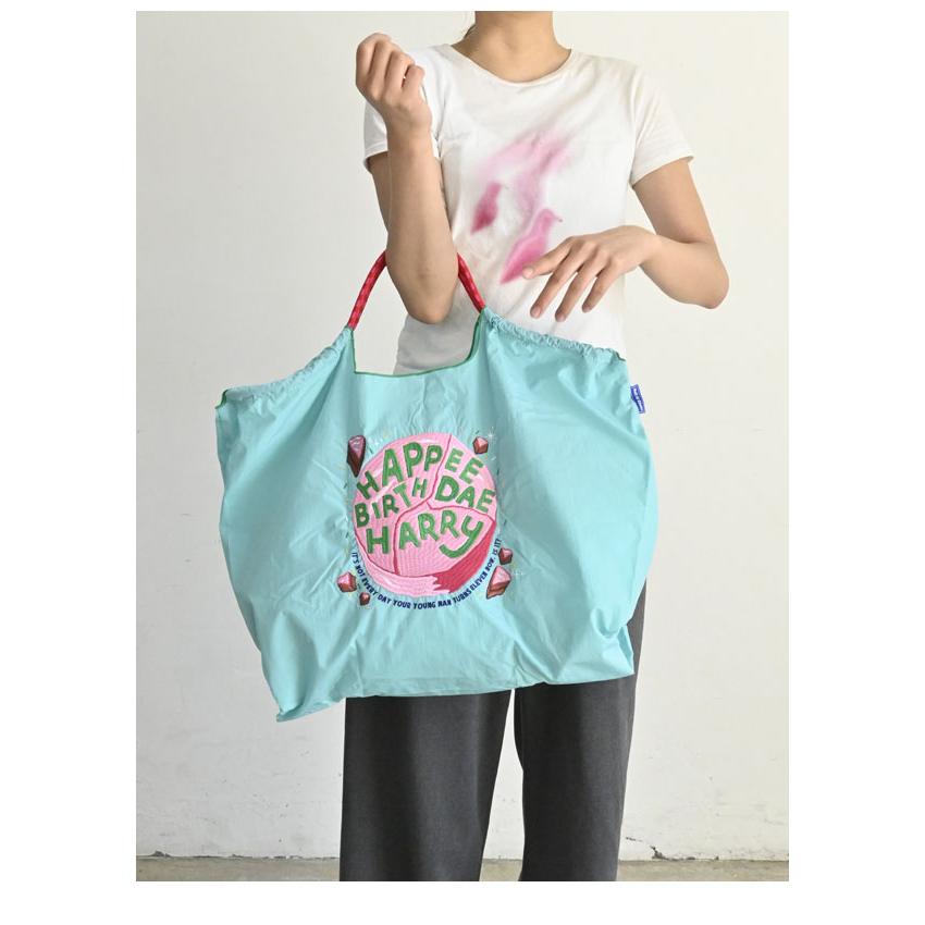 送料無料 Ball＆Chain ボールアンドチェーン 正規品 H.BIRTHDAY CAKE Lサイズ ハリーポッター バッグ エコバッグ トートバッグ 刺繍 ギフト A4 348105 | Ball＆Chain | 07