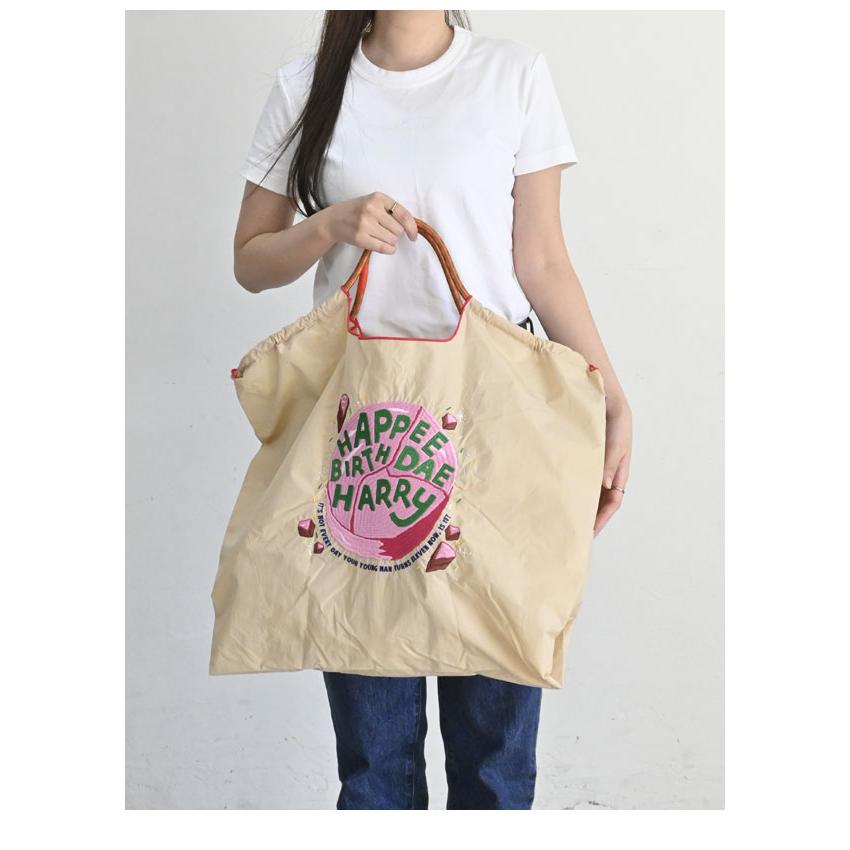 送料無料 Ball＆Chain ボールアンドチェーン 正規品 H.BIRTHDAY CAKE Lサイズ ハリーポッター バッグ エコバッグ トートバッグ 刺繍 ギフト A4 348105 | Ball＆Chain | 08