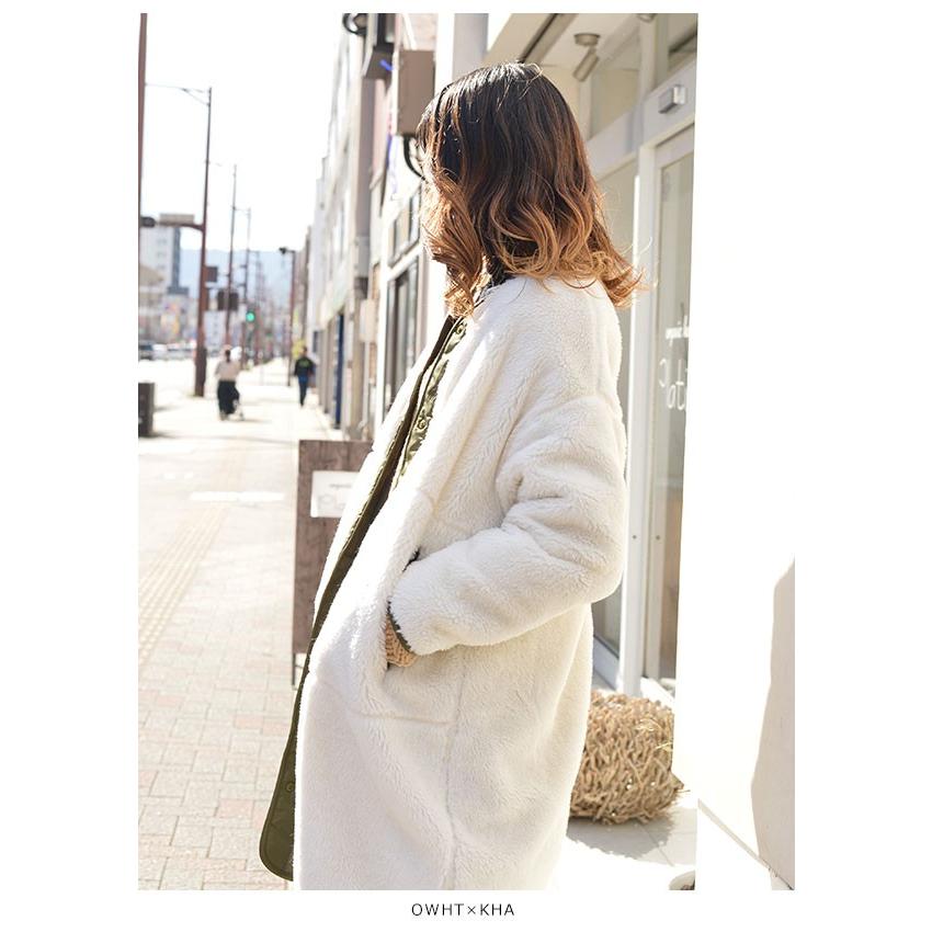 Sale Pauline Bleu ポリーヌブロー ボアリバーシブルコート レディース アウター コート ロングコート 羽織り 長袖 2way カジュアル ボア バッグ ワンピースのダブルハート 通販 Yahoo ショッピング