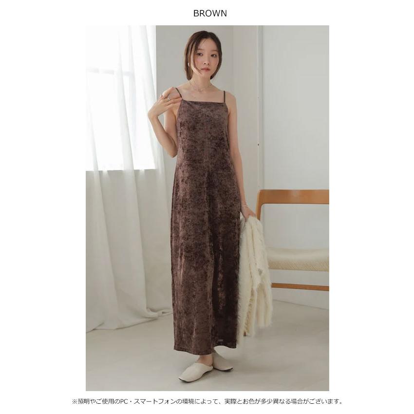 バブ Bab 24秋冬 シアーベロアカップ付きキャミワンピース ドレス