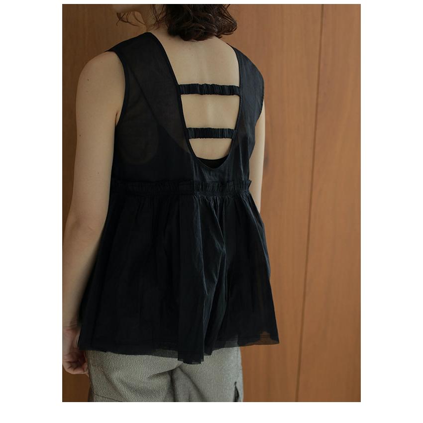 アンヌーク anuke 2024SpringSummer トップス Sheer Peplum Tops アンヌーク anuke 2024SpringSummer トップス Sheer Peplum Tops