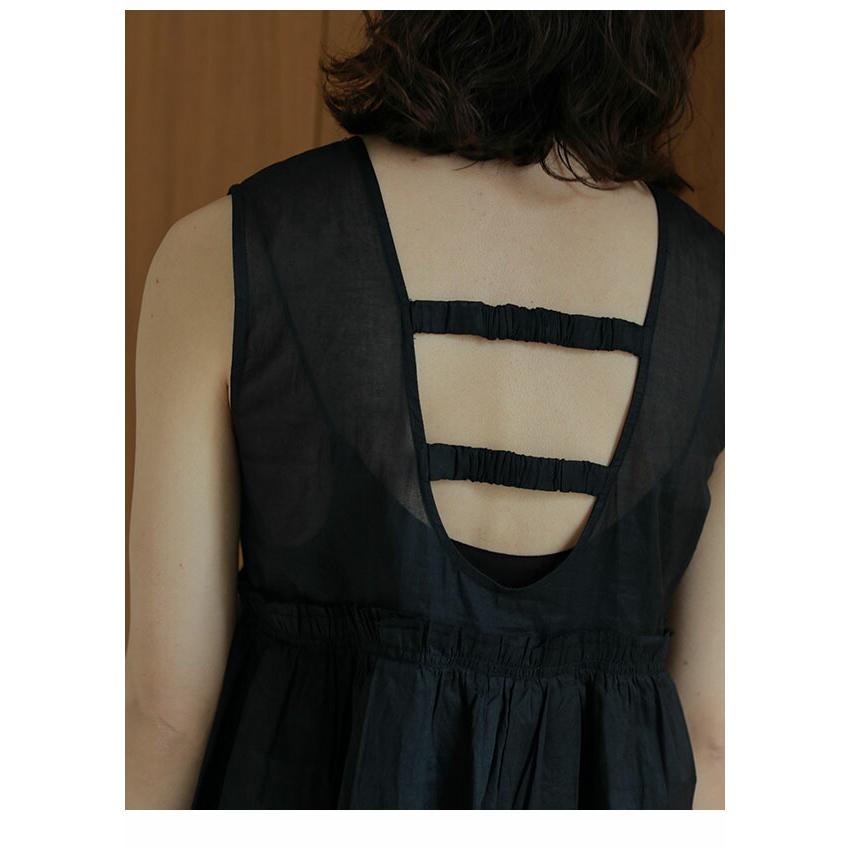 anuke（アンヌーク） SALE50%OFF セール トップス Sheer Peplum Tops