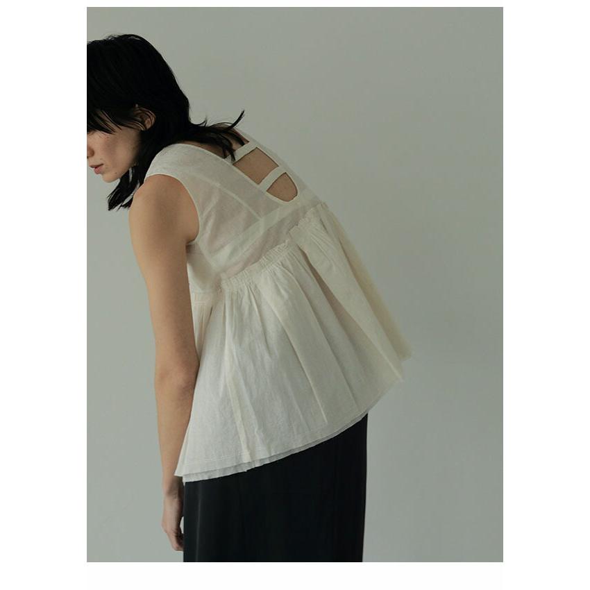 anuke（アンヌーク） SALE50%OFF セール トップス Sheer Peplum Tops