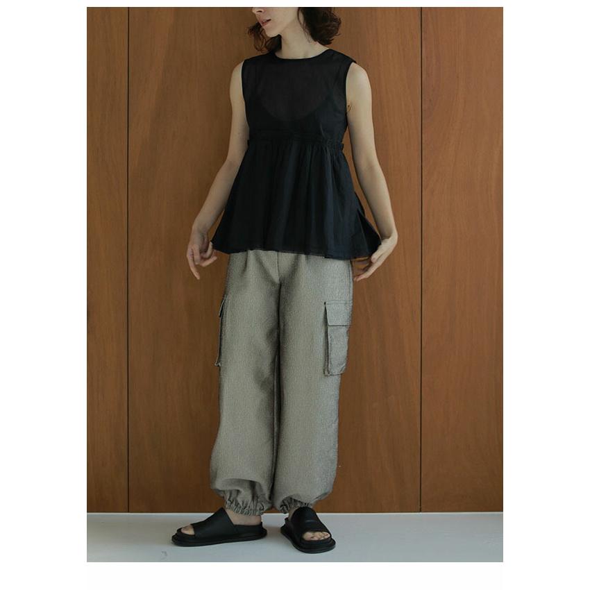 anuke（アンヌーク） SALE50%OFF セール トップス Sheer Peplum Tops