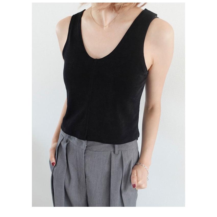 anuke 2024SpringSummer アンヌーク トップス Jersey Tanktop 6月中旬〜7月上旬予約 ジャージータンクトップ ミドル丈 2024ss 62410605 62410308｜doubleheart｜12