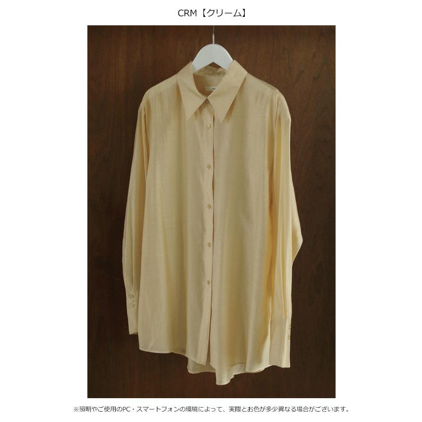 即納】 アンヌーク anuke 2024FallWinter トップス Sheer Satin Shirts 