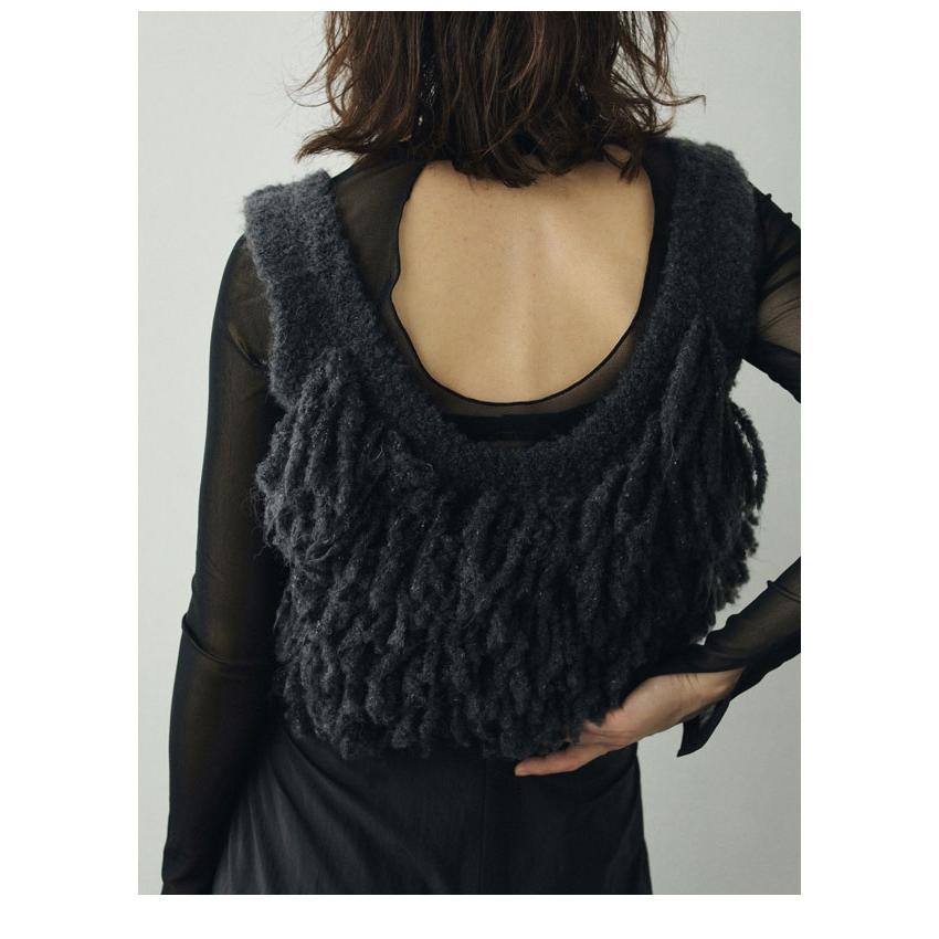 anuke Fringe Knit Bustier フリンジニットビスチェ