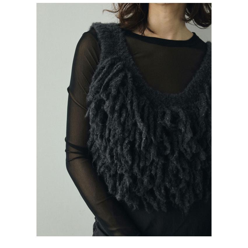 anuke Fringe Knit Bustier フリンジニットビスチェ