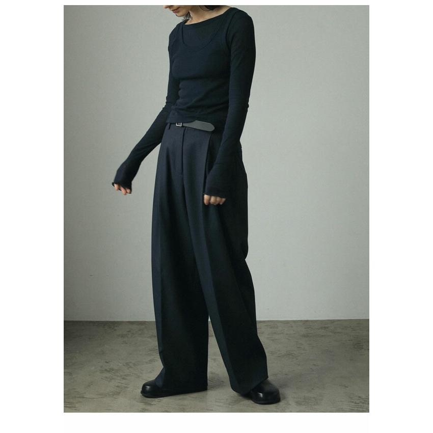Anuke アンヌーク マタニティパンツ ブラック36 anuke】Reha.Tuck Wide Pants(マタニティ) | Selectshop