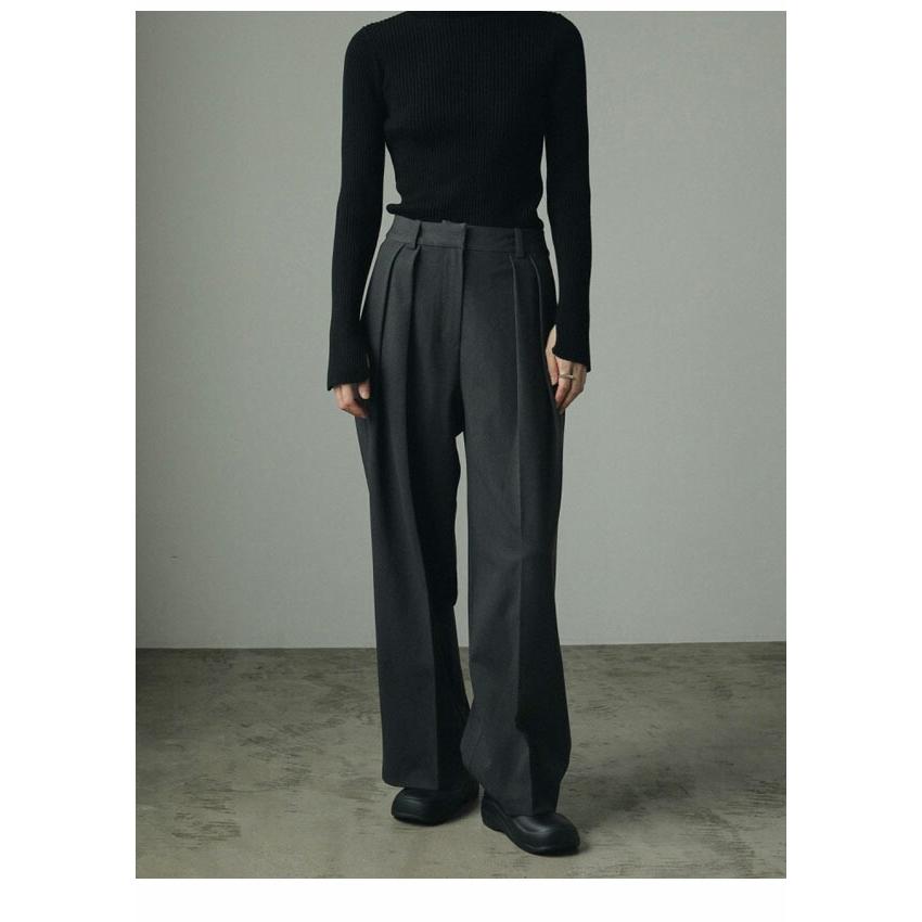 anuke Tuck Twill Pants 36 ブラック　黒　アンヌーク anuke Tuck Twill Pants 36 ブラック 黒 アンヌーク