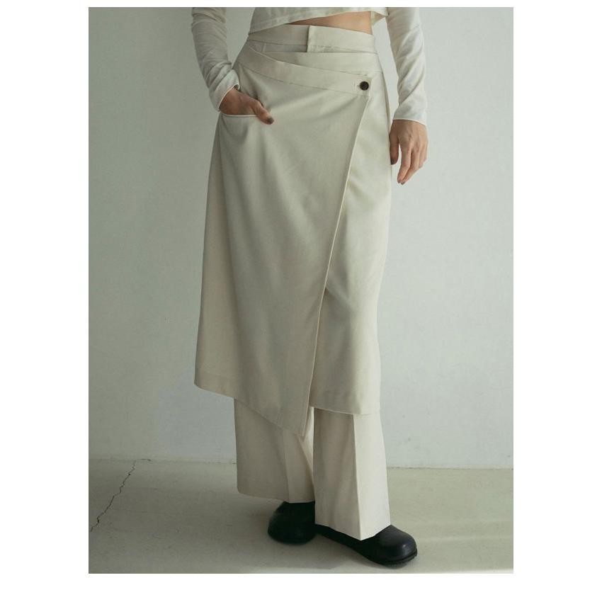 anuke アンヌーク ラップスカート付きパンツベージュ36 【公式通販】