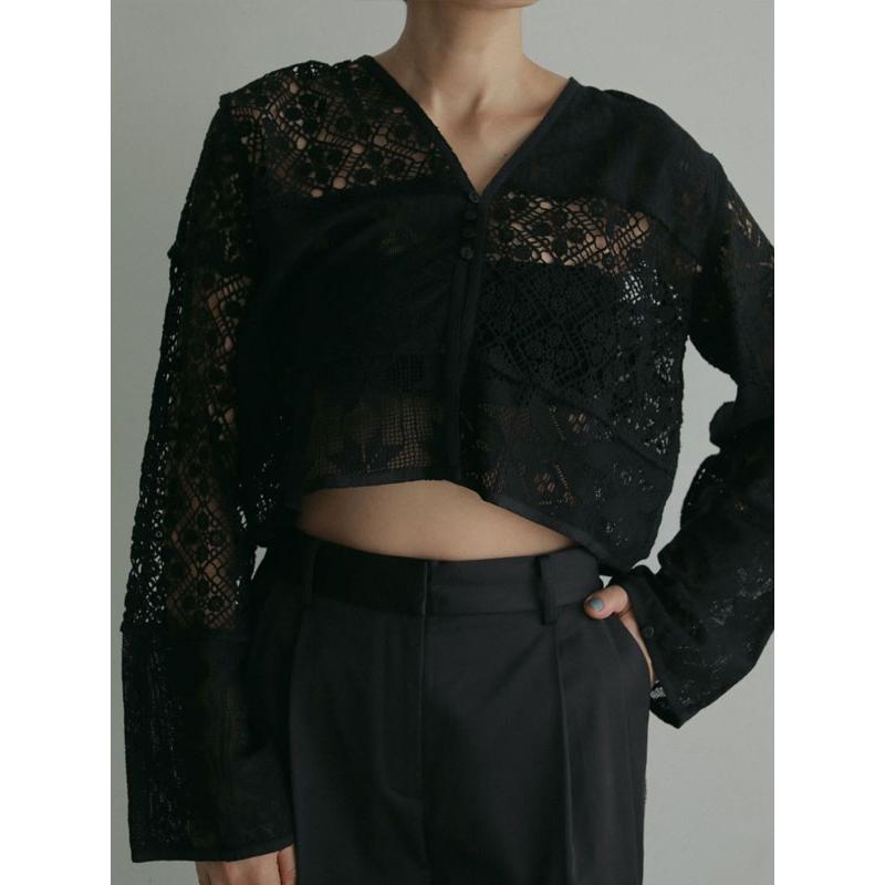 anuke（アンヌーク） WINTER SALE50%OFF トップス Patchwork Lace