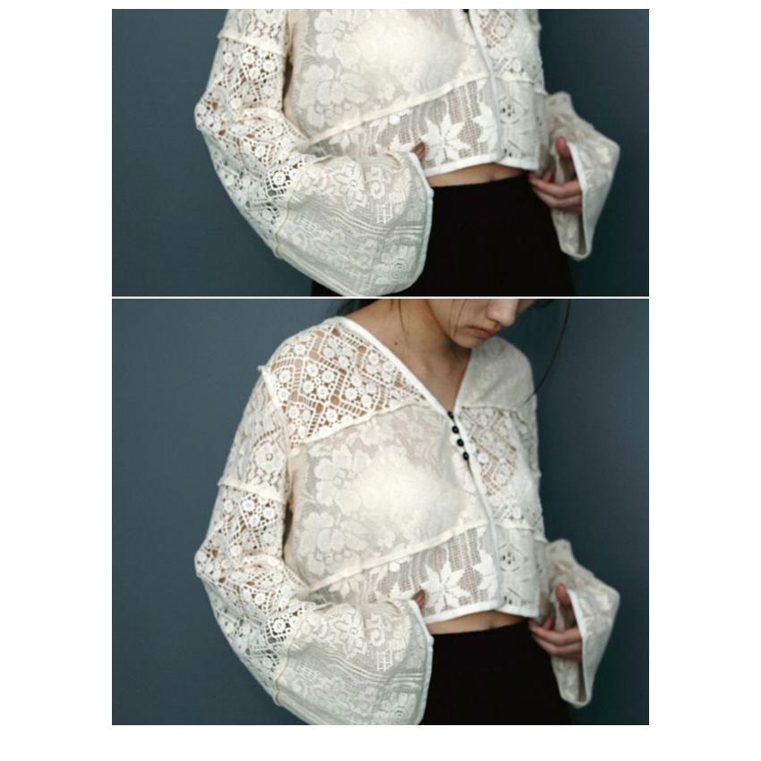 anuke Patchwork Lace Cardigan アイボリー　新品 ànuke online store（アンヌーク） / Patchwork Lace