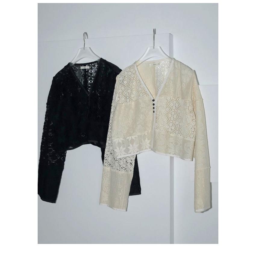 anuke Patchwork Lace Cardigan アイボリー　新品 ànuke online store（アンヌーク） / Patchwork Lace