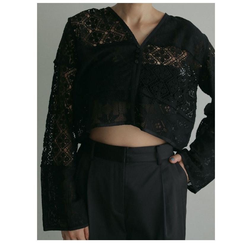 anuke Patchwork Lace Cardigan アイボリー　新品 ànuke online store（アンヌーク） / Patchwork Lace