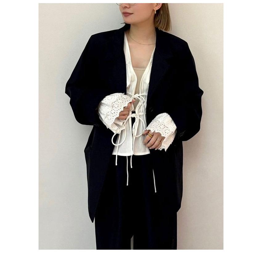 anuke アンヌーク 2025SpringSummer トップス Vneck Lace Blouse anuke アンヌーク 2025SpringSummer トップス Vneck Lace Blouse