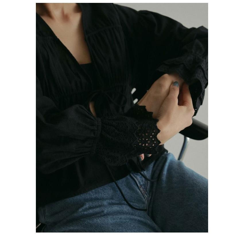 anuke Vneck Lace Blouse ブラウス ànuke online store（アンヌーク） / Vneck Lace BlouseVneck