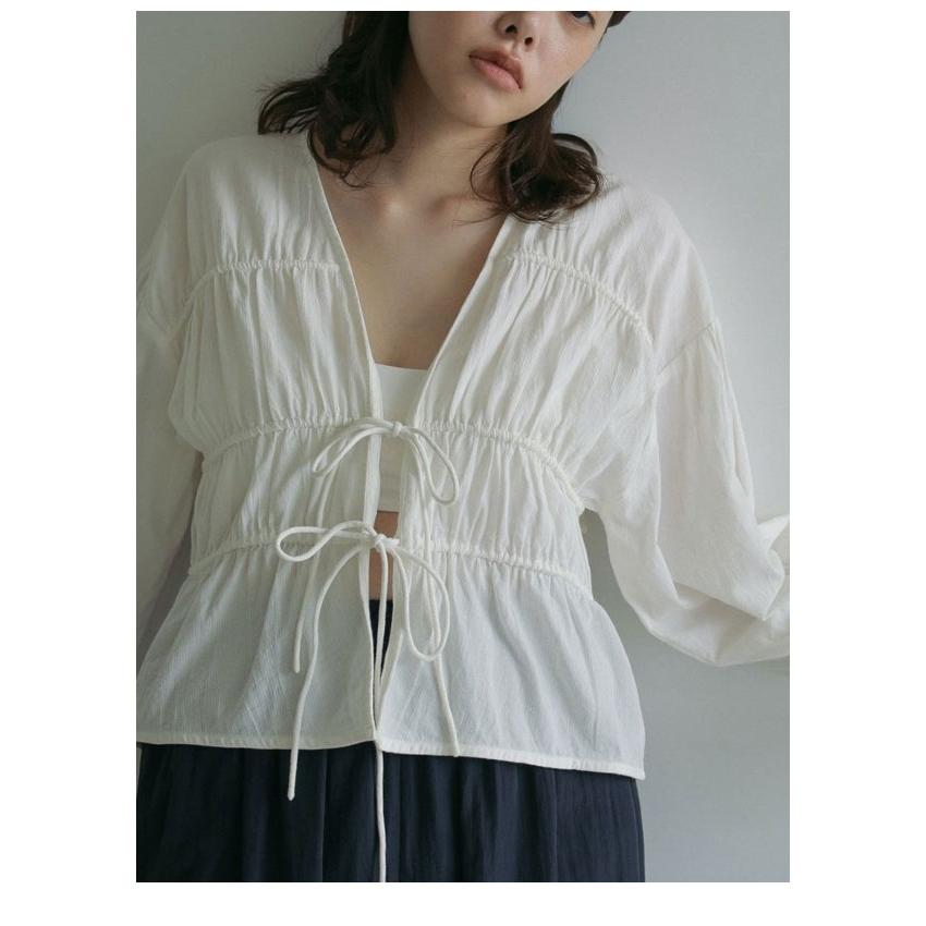 anuke アンヌーク 2025SpringSummer トップス Vneck Lace Blouse anuke アンヌーク 2025SpringSummer トップス Vneck Lace Blouse