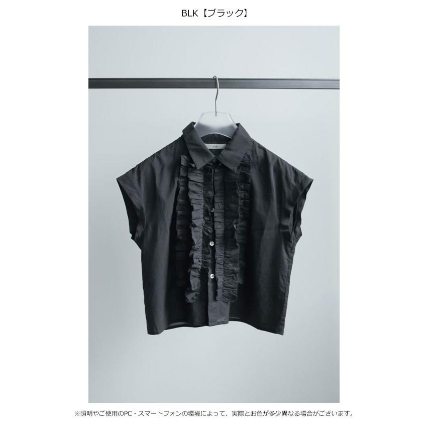 新品 3D flower ruffle tops ブラウス ホワイト ブラック 3D flower ruffle tops – shéller / シェリエ