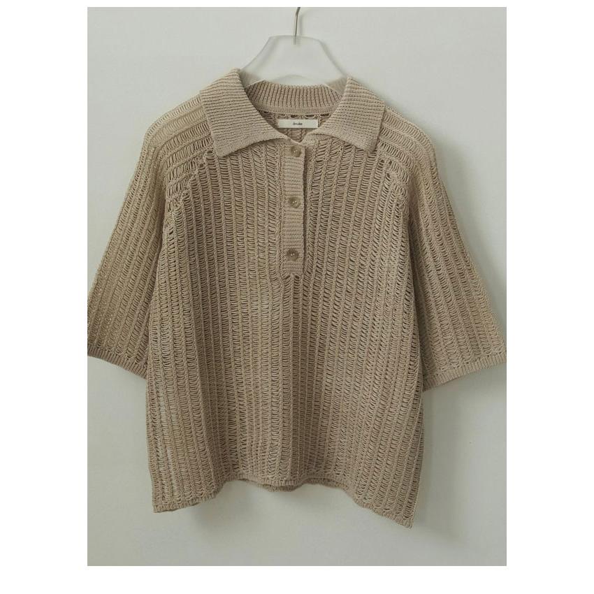 anuke（アンヌーク） anuke 2025SpringSummer トップス Mesh Polo Knit