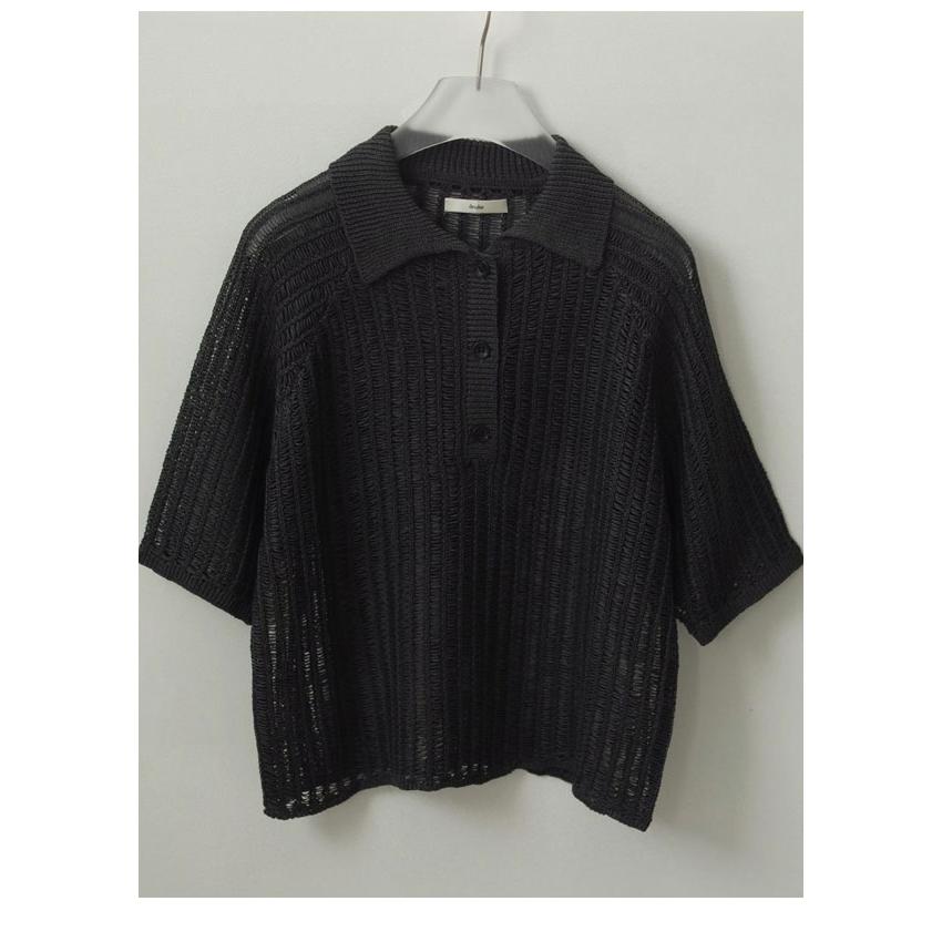 anuke（アンヌーク） anuke 2025SpringSummer トップス Mesh Polo Knit