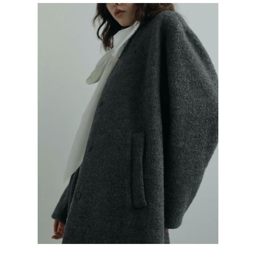 ジャケット・アウター collarless cocoon jacket anuke アンヌーク 2025FallWinter アウター Collarless Cocoon