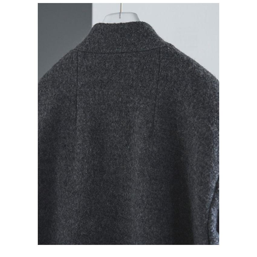 B02561 anuke アンヌークCollarless Shaggy Coat B02561 anuke Collarless Shaggy Coat